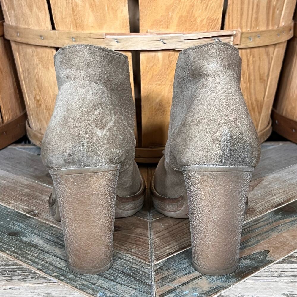 J.Crew MacAlister Chunky Heel Sand Suede Italy Desert Ankle Boots Womens Size 10 - Picture 6 of 11